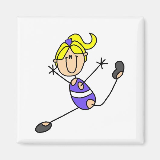 Aimant Fille Blonde Gymnaste (Devant)
