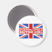 Aimant Fille britannique (Recto/Verso)
