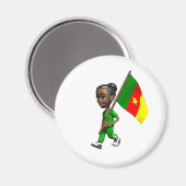Aimant Fille camerounaise (Recto/Verso)