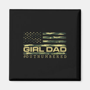 Aimant Fille Camo Papa Drapeau Américain Usa Papa Des Fil