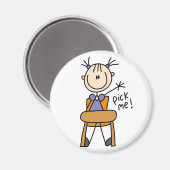 Aimant Fille dans l'aimant de classe (Recto/Verso)