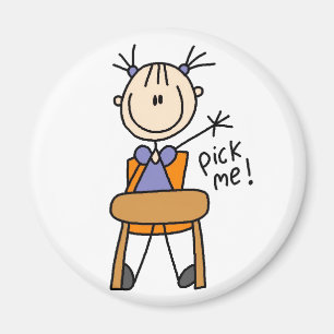 Aimant Fille dans l'aimant de classe