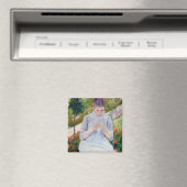 Aimant Fille dans le jardin, Mary Cassatt (In Situ (Lave-vaisselle))