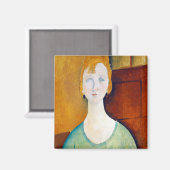 Aimant Fille dans une blouse verte, Modigliani (Recto/Verso)