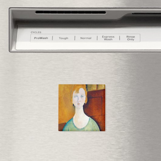 Aimant Fille dans une blouse verte, Modigliani (In Situ (Lave-vaisselle))