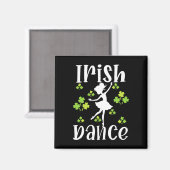 Aimant Fille Danseuse Danse irlandaise Dance St Patrick's (Recto/Verso)