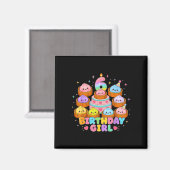 Aimant fille de 6 ans kawaii dumpling anime anniversaire (Recto/Verso)