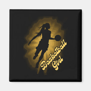Aimant Fille De Basket Ombre Dans Les Rayons