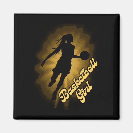 Aimant Fille De Basket Ombre Dans Les Rayons (Devant)