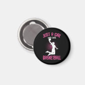 Aimant Fille de basketball Femmes (Recto/Verso)
