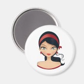 Aimant Fille de beauté (Recto/Verso)