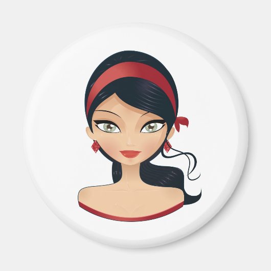 Aimant Fille de beauté (Devant)