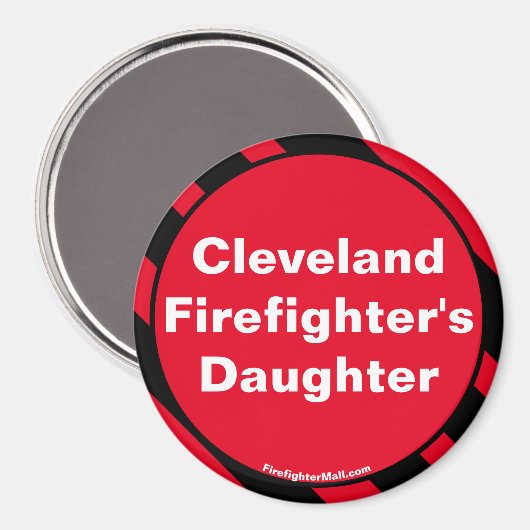 Aimant fille de Cleveland Firefighter (Recto/Verso)