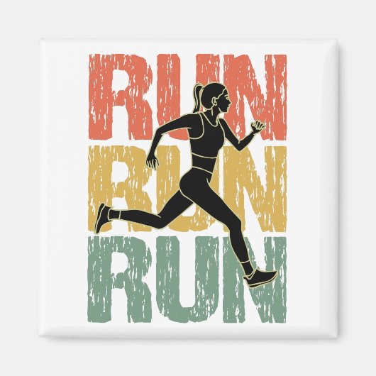 Aimant Fille de coureur (Devant)