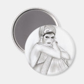 Aimant Fille de Flapper (Recto/Verso)