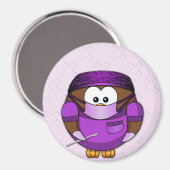 Aimant fille de hibou chirurgien (Recto/Verso)