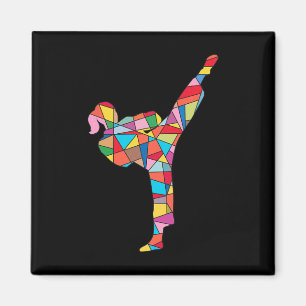 Aimant Fille de karaté Arts martiaux Enfants Femmes Taekw