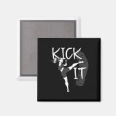 Aimant Fille de kickboxing Kick It  (Recto/Verso)