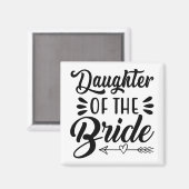 Aimant Fille De La Mariage Mariée Fête des mariées Matchi (Recto/Verso)