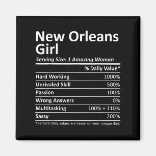 Aimant Fille de la Nouvelle-Orléans La Louisiane Ville Am