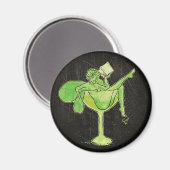 Aimant Fille de l'absinthe dans un verre (sans texte) (Recto/Verso)