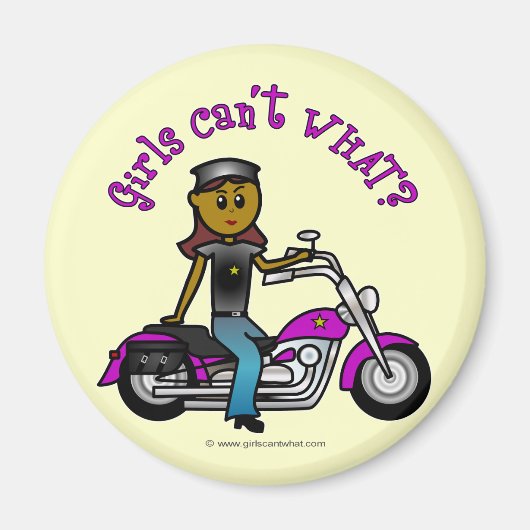 Aimant Fille de motards noirs (Devant)