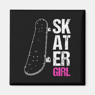 Aimant Fille de skateur planche à roulettes Sk8r filles s