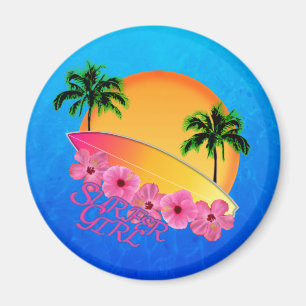 Aimant Fille de surfer