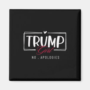 Aimant Fille de Trump Sans Excuses Drapeau États-Unis Éle