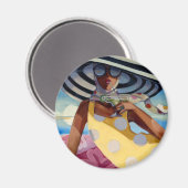 Aimant Fille d'été III (Recto/Verso)