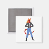 Aimant fille diable (Recto/Verso)