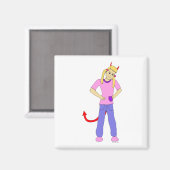 Aimant fille diable (Recto/Verso)
