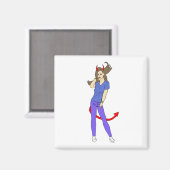 Aimant fille diable (Recto/Verso)