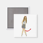 Aimant fille diable (Recto/Verso)