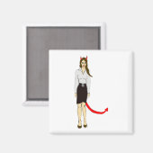 Aimant fille diable (Recto/Verso)