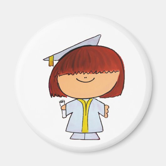 Aimant Fille diplômée (Devant)