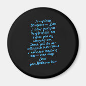 Aimant Fille drôle en droit à ma chère fille en droit (Devant)