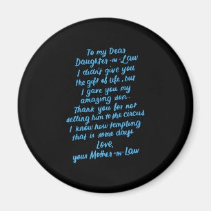 Aimant Fille drôle en droit à ma chère fille en droit