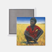 Aimant Fille en rouge 1992 (Recto/Verso)