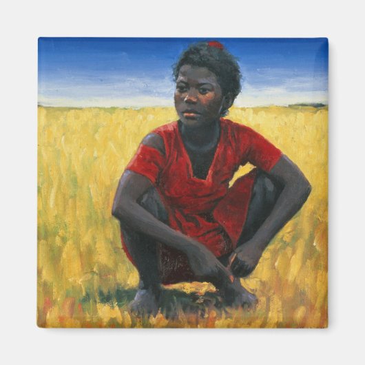 Aimant Fille en rouge 1992 (Devant)