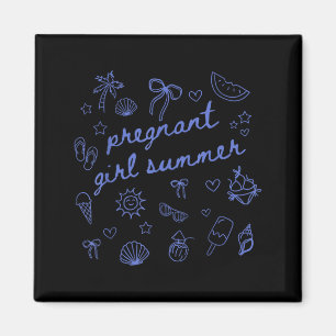 Aimant Fille enceinte été bébé drôle annonce maman 