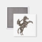 Aimant Fille équestre - Cheval de selle (Recto/Verso)