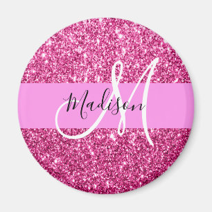 Aimant Fille et Glam Parties scintillant rose chaud étinc
