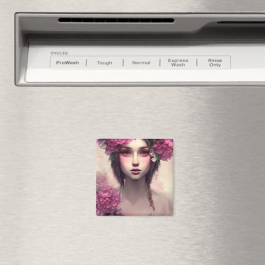 Aimant Fille éthérée avec des taches roses (In Situ (Lave-vaisselle))