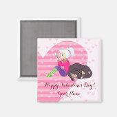 Aimant Fille Être amoureuse (Recto/Verso)