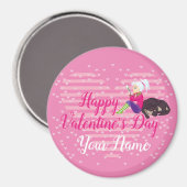 Aimant Fille Être amoureuse (Recto/Verso)