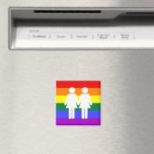 Aimant Fille + Fille Arc-en-ciel (In Situ (Lave-vaisselle))