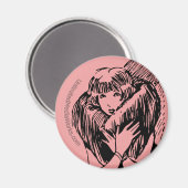 Aimant Fille Fuzzy Chaude (Recto/Verso)