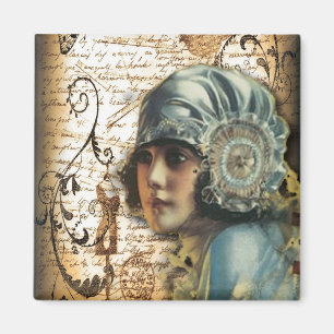 Aimant Fille Gatsby Art Déco Paris fashionista