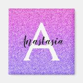 Aimant Fille Glam Ombre Parties scintillant violette étin (Devant)